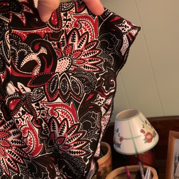 Susan Lawerence unique pattern top with wide black middle band L - Picture 8 of 10